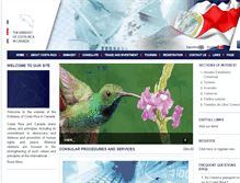 Tablet Screenshot of costaricaembassy.com